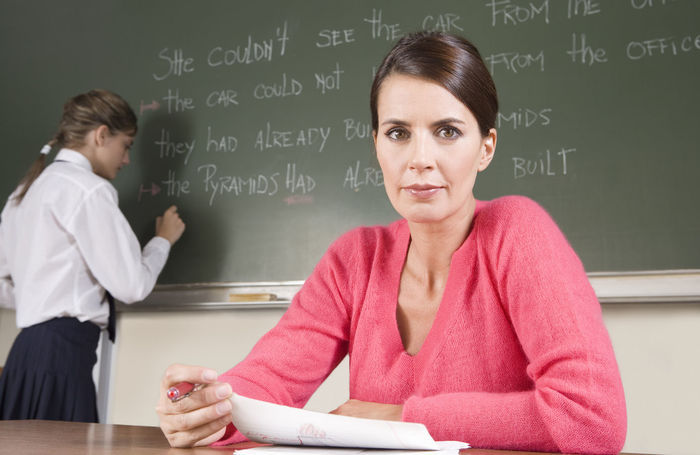 teacher, lesson, blackboard